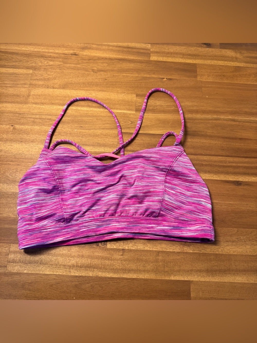 Old Navy Pink Space-Dye Swim Bikini Top